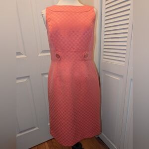 Arthur S. Levine for Tahari Retro Sheath Coral/Salmon - Size 6